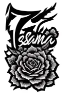 Name tattoo thats says "Tsana" tattoo design idea