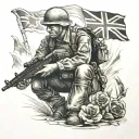 soldier, lest we forget tattoo design idea