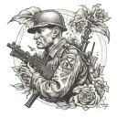 soldier, lest we forget tattoo design idea