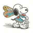 text reading Snoopy tattoo design idea