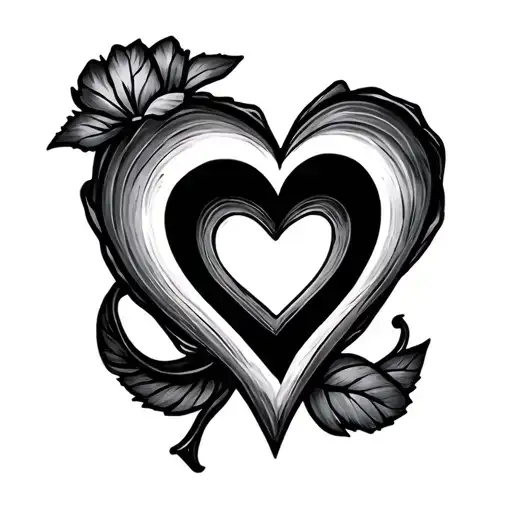 Heart Initials tattoo design idea