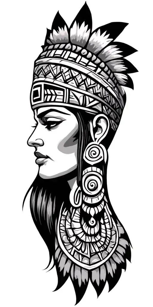 Aztec Chicano style tattoo tattoo design idea