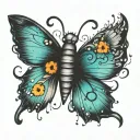 semicolon anxiety overthinking tattoo design idea