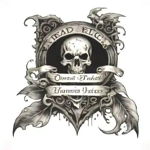 dead relic "one can find happiness even in the darkest places" tattoo design idea