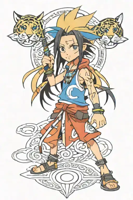 anime shaman king amidamaru tattoo design idea