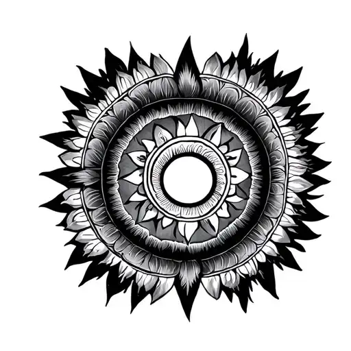the Ashoka Chakra in a tattoo that represents hard work and determination tattoo design idea