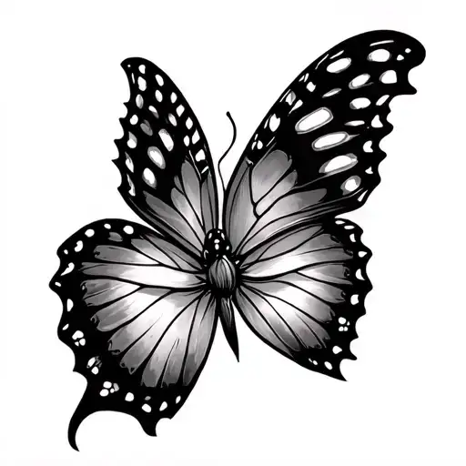 A butterfly on the throat tattoo design idea