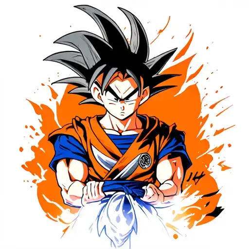 Dragon Ball Goku Ultra Instinct tattoo design idea