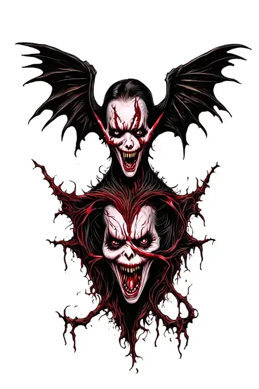 evil and dark tattoo design idea