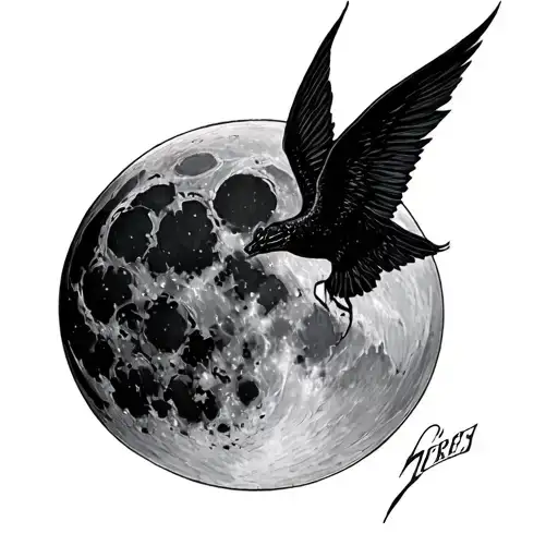 waxing gibbous moon, sagittarius, halloween tattoo design idea
