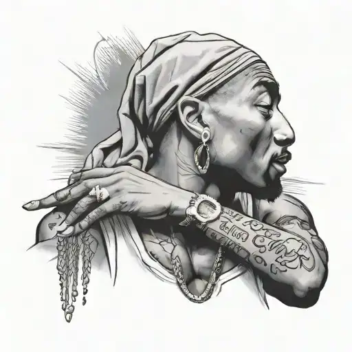 Tupac Shakur quote tattoo design idea