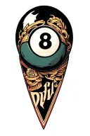 "David" 8 Ball tattoo design idea