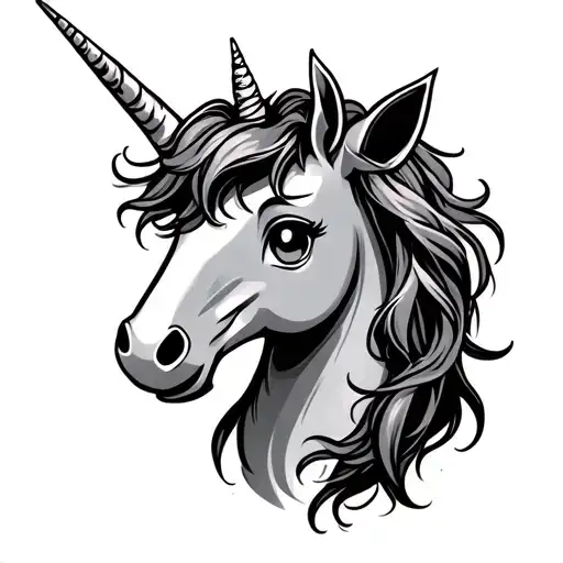 unicorn cartoon tattoo tattoo design idea