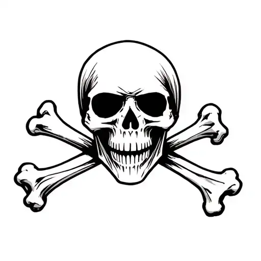 skull bones grim reaper tattoo design idea