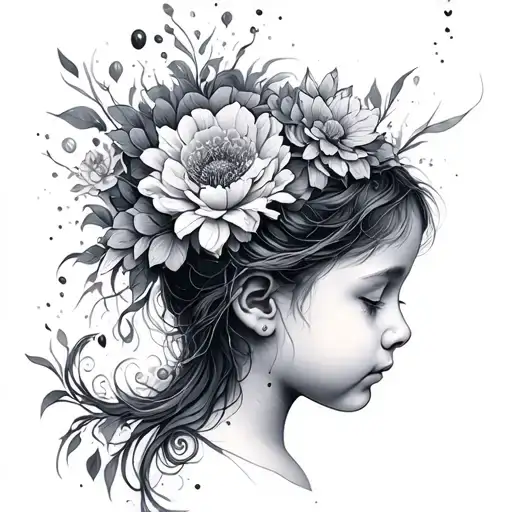Healing inner child tattoo design idea
