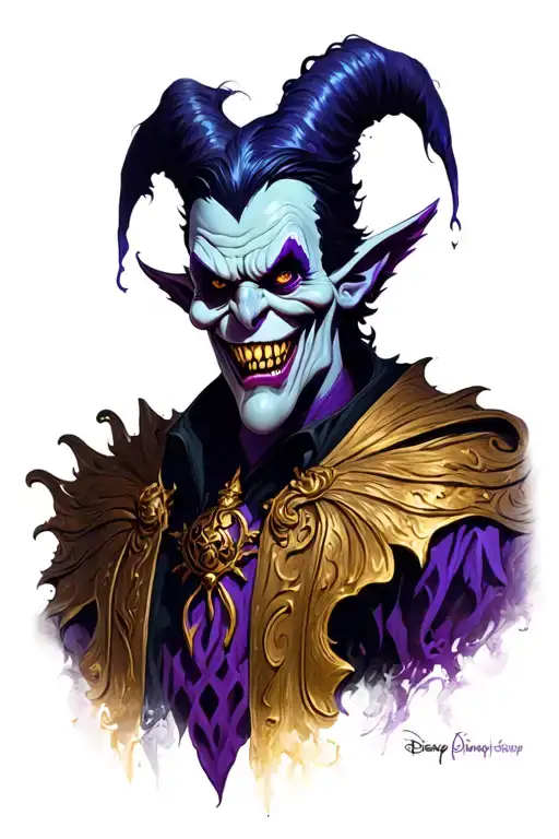 hades from disney movie villains tattoo design idea