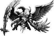 Warhammer 40k Dark Angels tattoo design idea