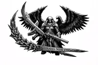 Warhammer 40k Dark Angels tattoo design idea