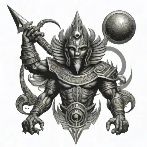 Anunnaki tattoo design idea