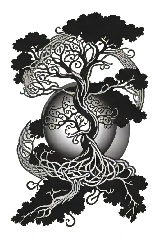 celtic tree of life tattoo design idea