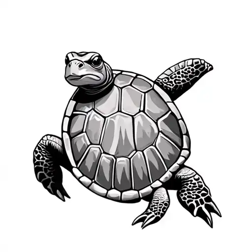 turtle with epilepsy awareness ribbon  tattoo design idea