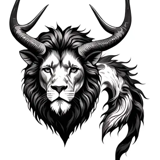 Leo, Aquarius and Taurus zodiac combined tattoo design tattoo design idea