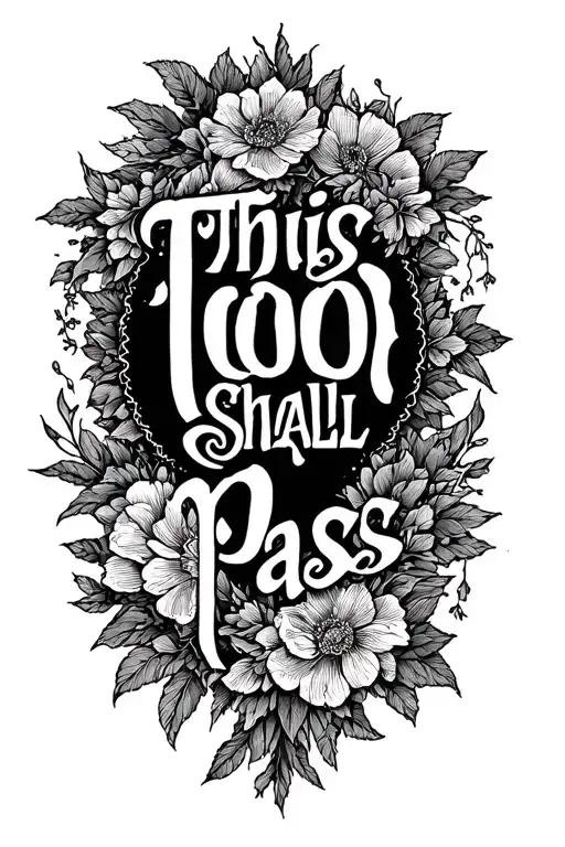 idea of this too shall pass image tattoo design idea