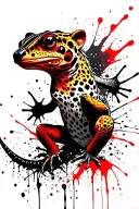 leopard gecko tattoo design idea