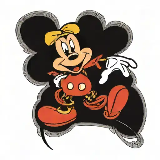 Mickey Mouse with tattoos tattoo design idea