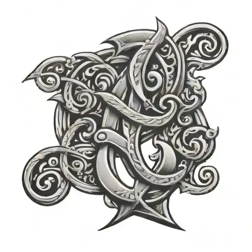 Chola letters tattoo design idea