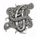 Chola letters tattoo design idea