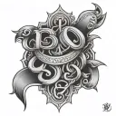 Chola letters tattoo design idea