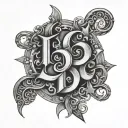 Chola letters tattoo design idea