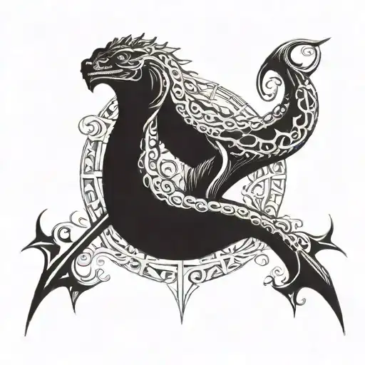 leviathan-cross tattoo design idea