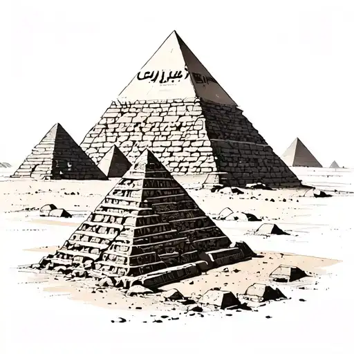 pyramids of giza tattoo design idea
