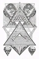 egiptian pyramids, engagement ring, Sahara Desert, stone tablest with 10 commandments, burning bush tattoo design idea