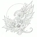 i want a minimalist tattoo which is not that huge for the back of my shoulder or even upper arm. I want it to be divine  tattoo design idea