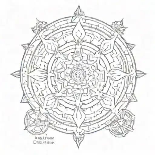 WHEEL OF DHARMA, CHACKRA, tattoo design idea