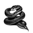 snake with Hand Trust No One tattoo design idea