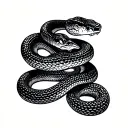 snake with Hand Trust No One tattoo design idea