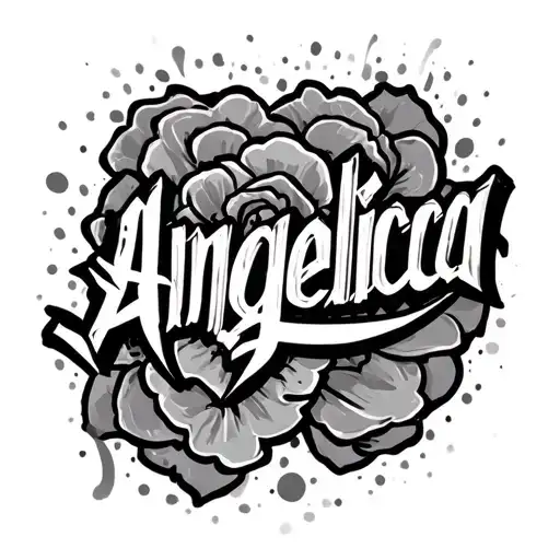 Angelica graffiti name tattoo tattoo design idea