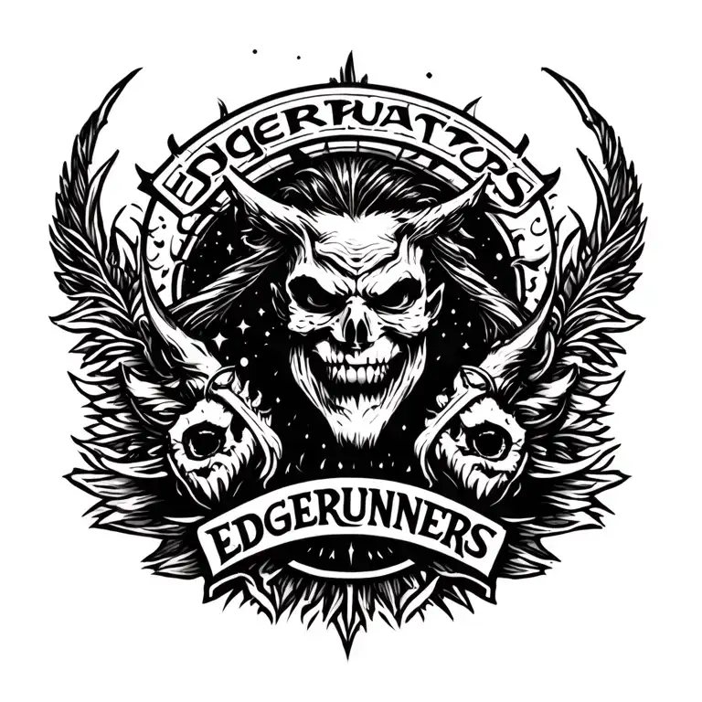 Edgerunners Logo tattoo design idea