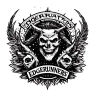 Edgerunners Logo tattoo design idea