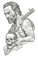 the walking dead  tattoo design idea