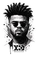 XO The Weeknd logo tattoo design idea