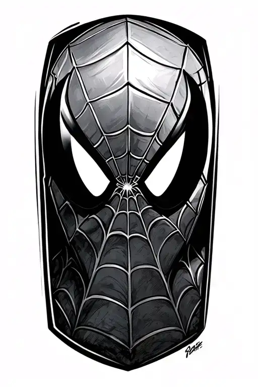 Spiderman logo tattoo design idea