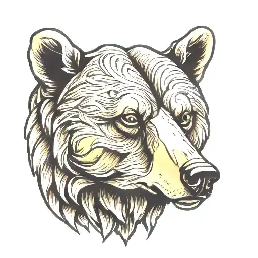 california bear head tattoo design idea