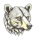 california bear head tattoo design idea