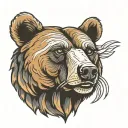 california bear head tattoo design idea