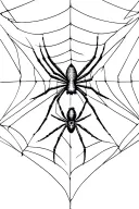 spider hanging from a web on a string design tattoo design idea